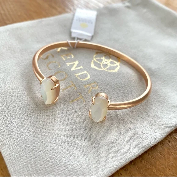 NWT Kendra Scott 14k rosegold mother of pearl bracelet - Picture 2 of 7